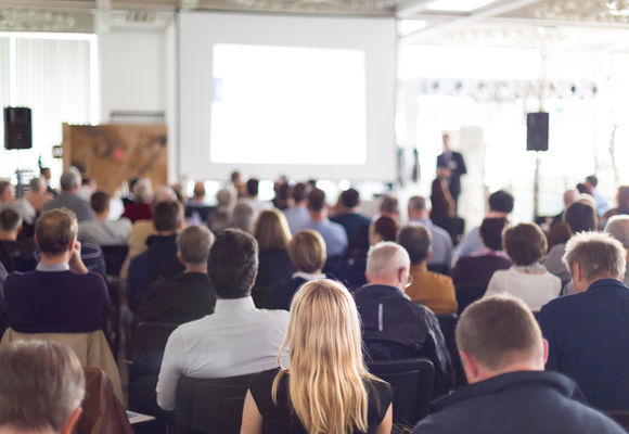 group of people at a conference